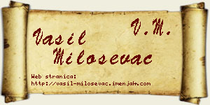 Vasil Miloševac vizit kartica